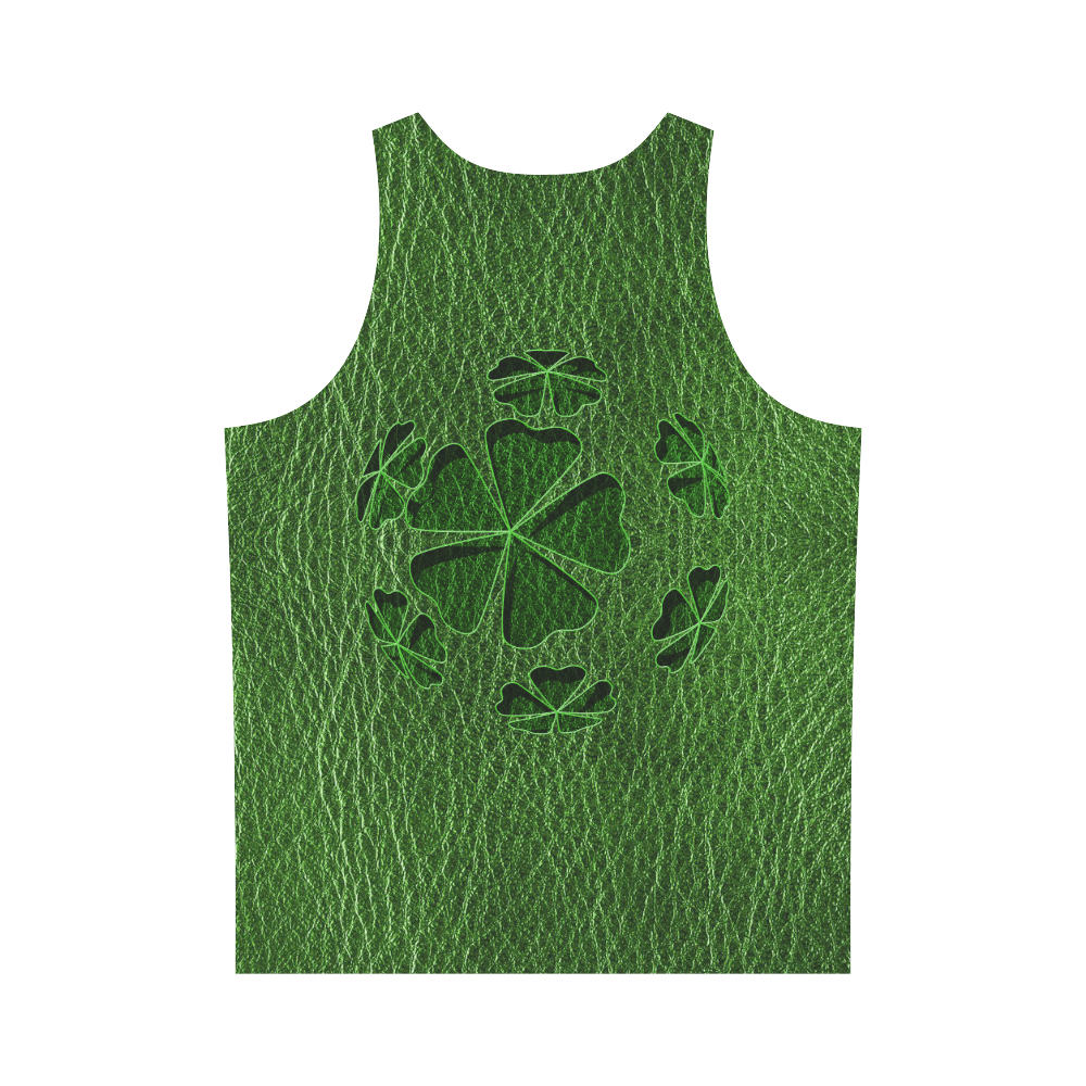 Leather-Look Irish Cloverball All Over Print Tank Top for Men (Model T43)