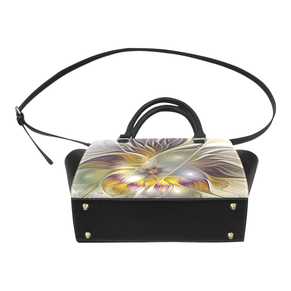 Abstract Colorful Fantasy Flower Modern Fractal Classic Shoulder Handbag (Model 1653)