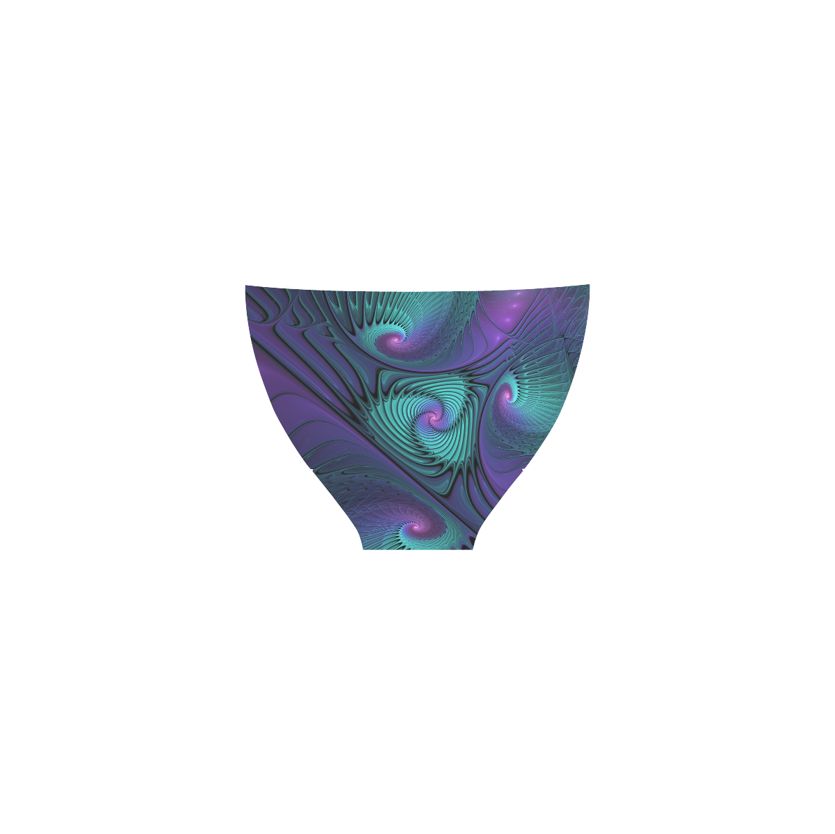 Purple meets Turquoise modern abstract Fractal Art Custom Bikini Swimsuit (Model S01)