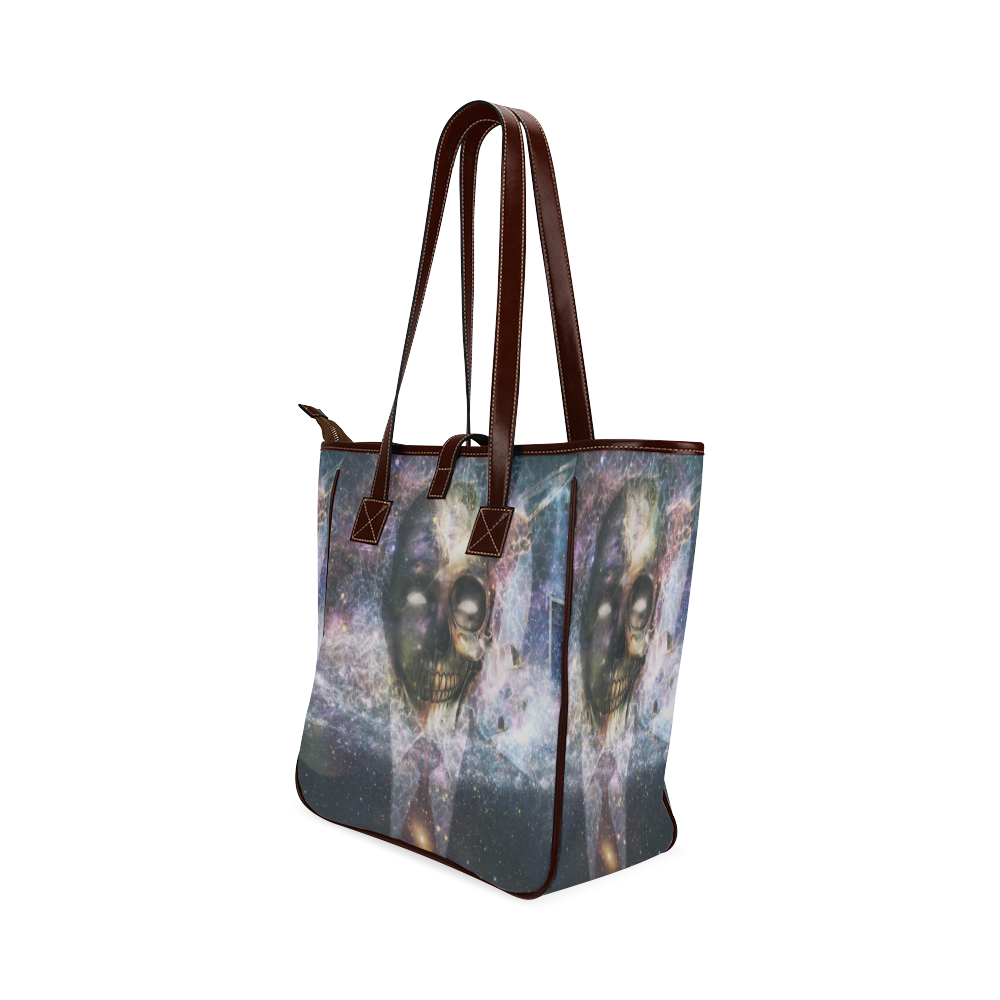 Psychedelic Skull and Galaxy Classic Tote Bag (Model 1644)
