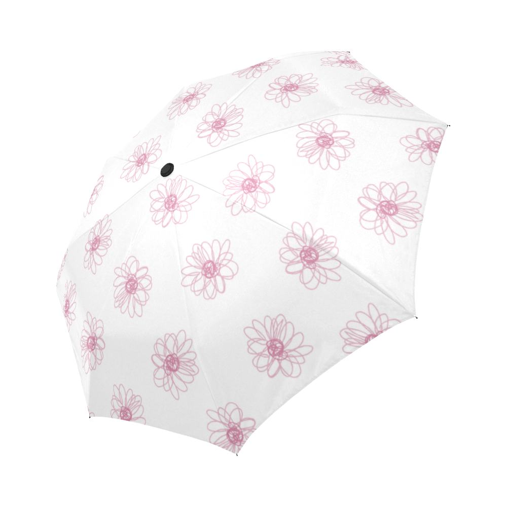 Pink floral pattern Auto-Foldable Umbrella (Model U04)