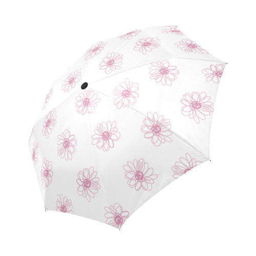 Pink floral pattern Auto-Foldable Umbrella (Model U04)