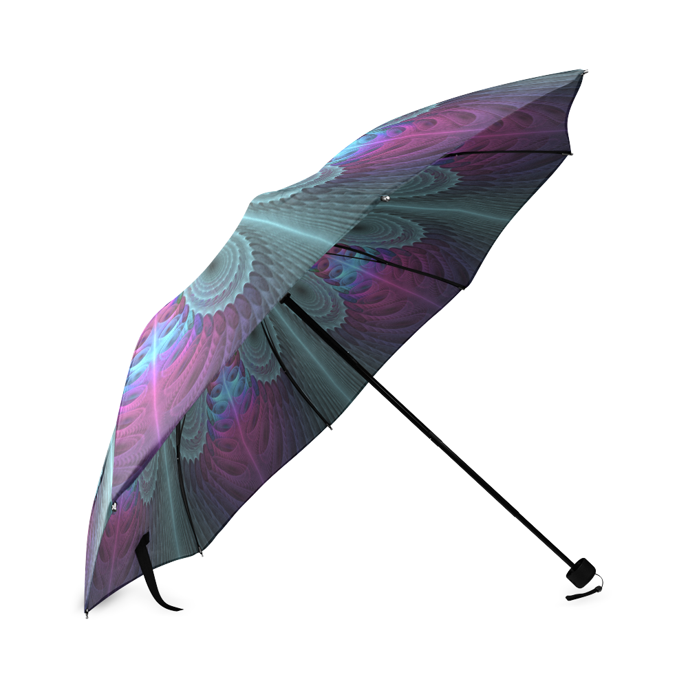 Mandala From Center Colorful Fractal Art With Pink Foldable Umbrella (Model U01)