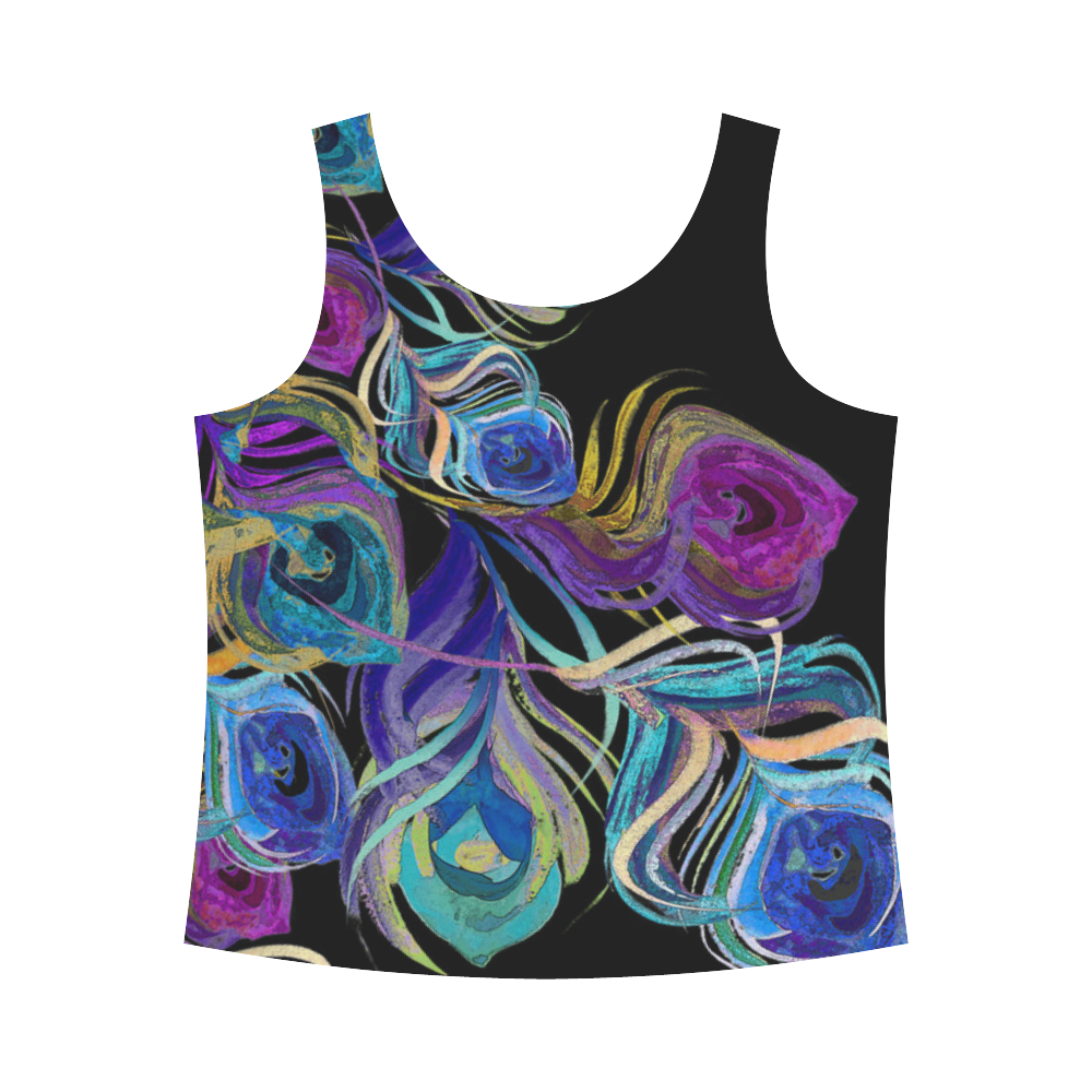 Peacock All Over Print Tank Top for Women (Model T43)