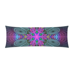 Mandala From Center Colorful Fractal Art With Pink Custom Zippered Pillow Case 21"x60"(Two Sides)