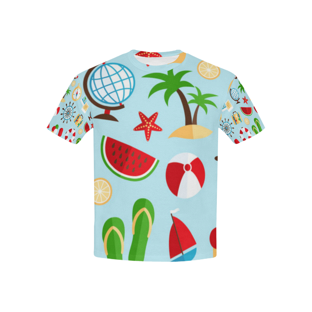 World Travel Beach Summer Fun Kids' All Over Print T-shirt (USA Size) (Model T40)