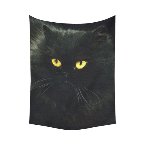 Black Cat Cotton Linen Wall Tapestry 60"x 80"