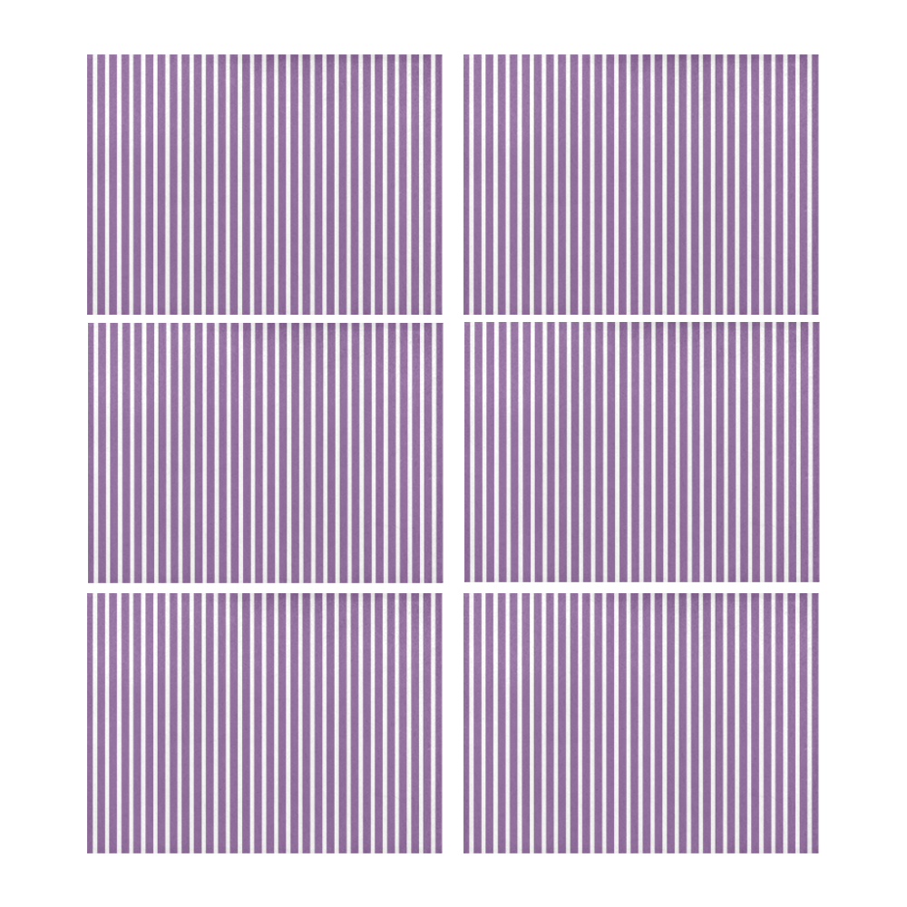Purple White Candy Striped Placemat 14’’ x 19’’ (Set of 6)