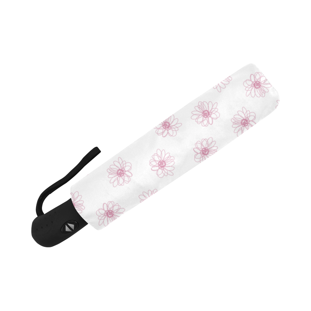 Pink floral pattern Auto-Foldable Umbrella (Model U04)