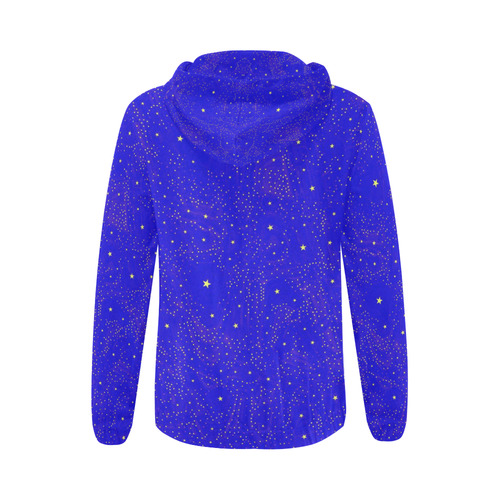 Awesome allover Stars 01F by FeelGood All Over Print Full Zip Hoodie for Women (Model H14)