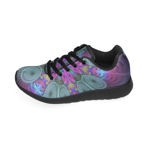 Mandala From Center Colorful Fractal Art With Pink Women’s Running Shoes (Model 020)