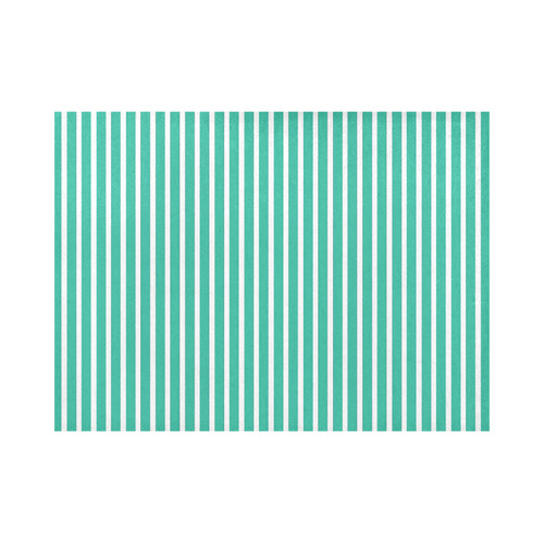Aquamarine And White Candy Stripes Placemat 14’’ x 19’’ (Set of 4)