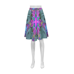 Mandala From Center Colorful Fractal Art With Pink Athena Women's Short Skirt (Model D15)