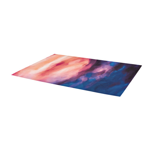 psychedelic milky way splash painting texture abstract background in red purple blue Area Rug 9'6''x3'3''