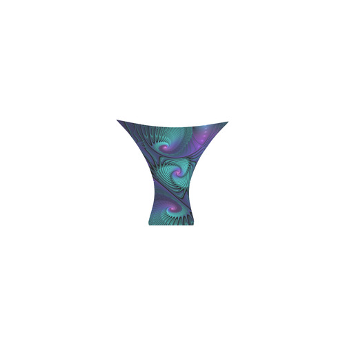 Purple meets Turquoise modern abstract Fractal Art Custom Bikini Swimsuit (Model S01)