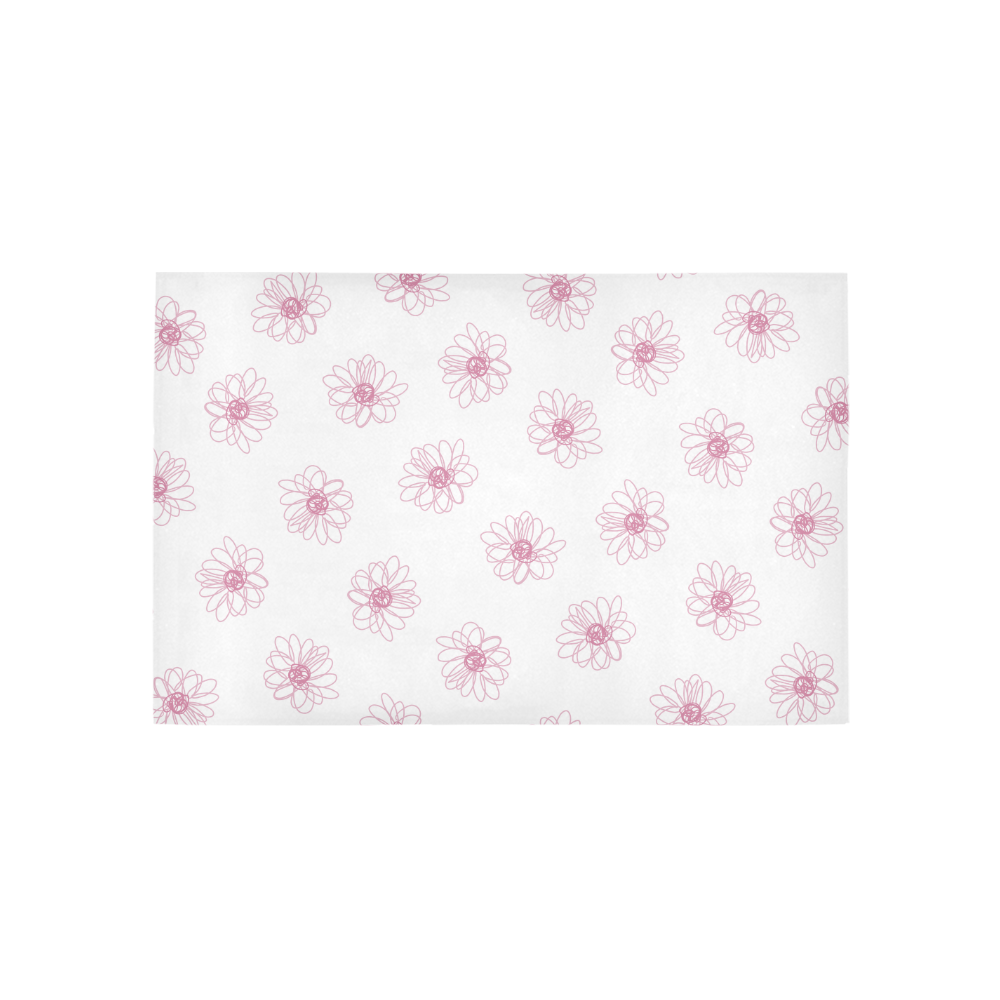 Pink floral pattern Area Rug 5'x3'3''