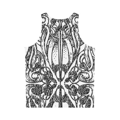 Lace Black All Over Print Tank Top for Men (Model T43)