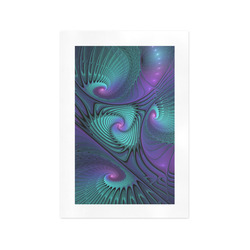 Purple meets Turquoise modern abstract Fractal Art Art Print 13‘’x19‘’