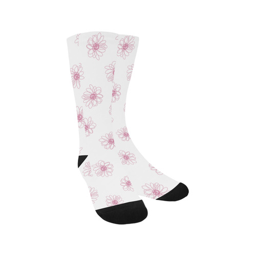 Pink floral pattern Trouser Socks