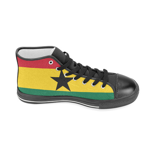 GHANA (FLAG) Men’s Classic High Top Canvas Shoes (Model 017)
