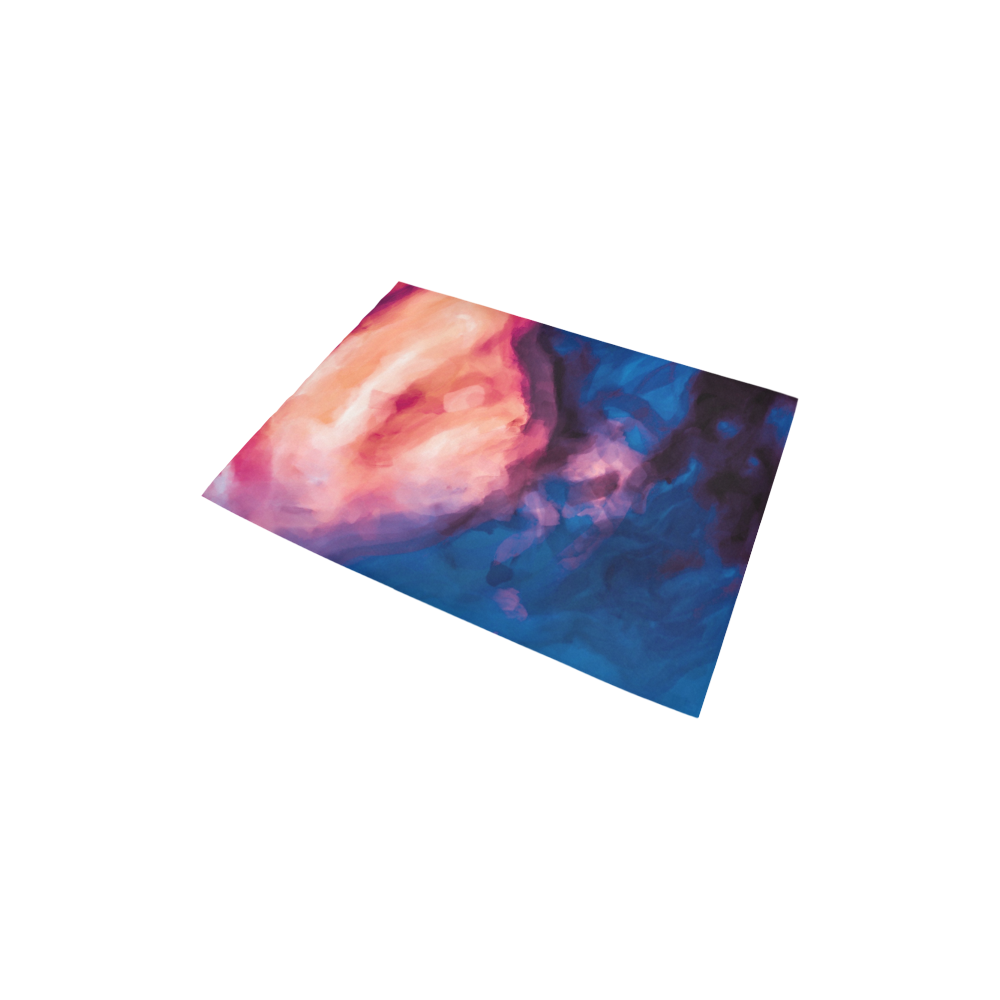 psychedelic milky way splash painting texture abstract background in red purple blue Area Rug 2'7"x 1'8‘’
