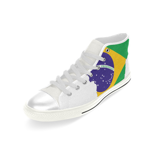 BRAZIL Men’s Classic High Top Canvas Shoes (Model 017)