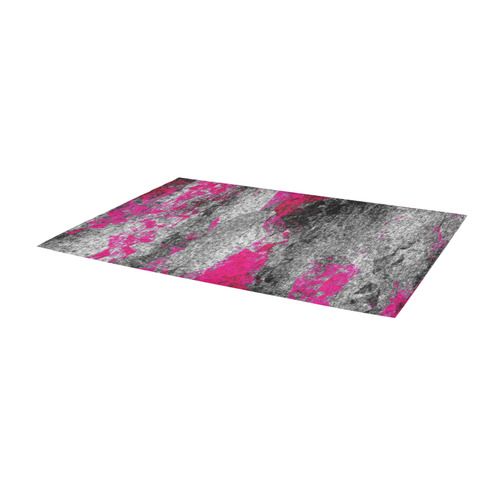 vintage psychedelic painting texture abstract in pink and black with noise and grain Area Rug 9'6''x3'3''