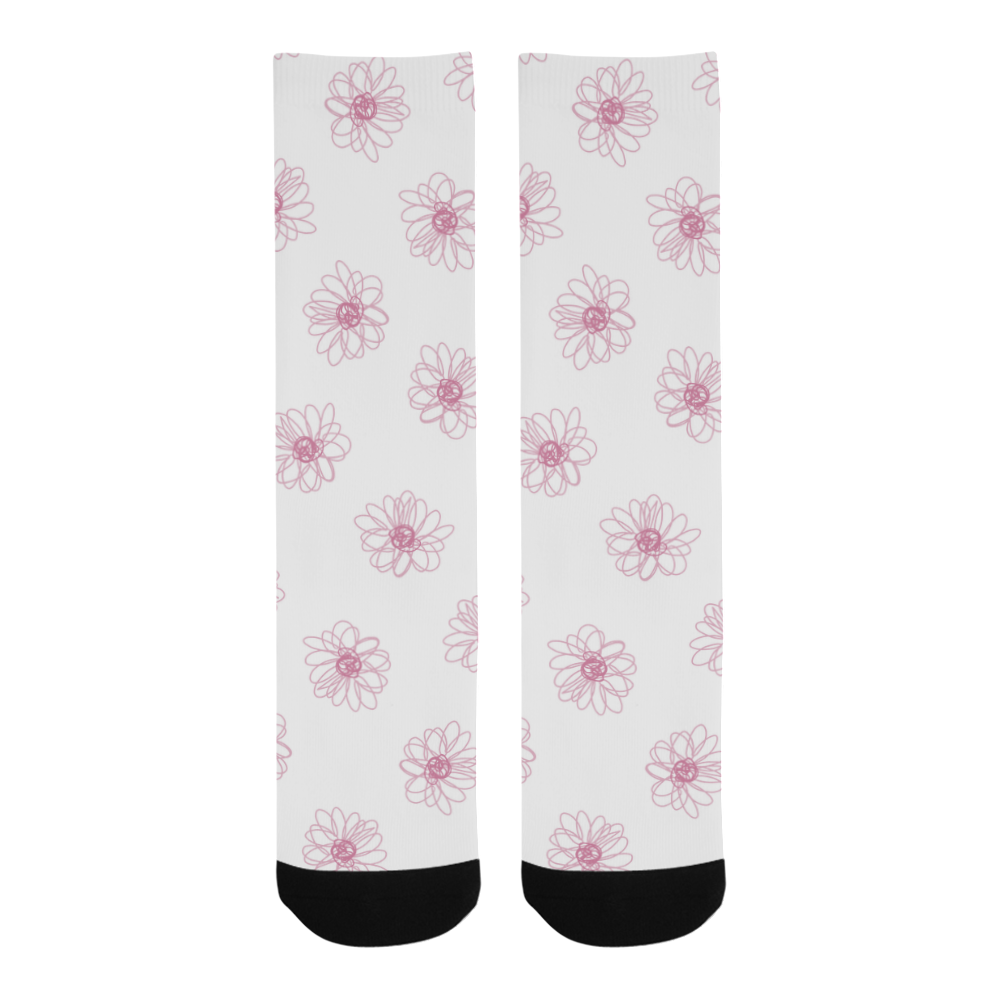 Pink floral pattern Trouser Socks