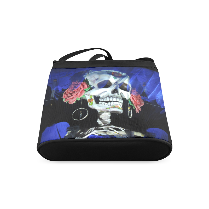 Sugar Skull and Roses Crossbody Bags (Model 1613)