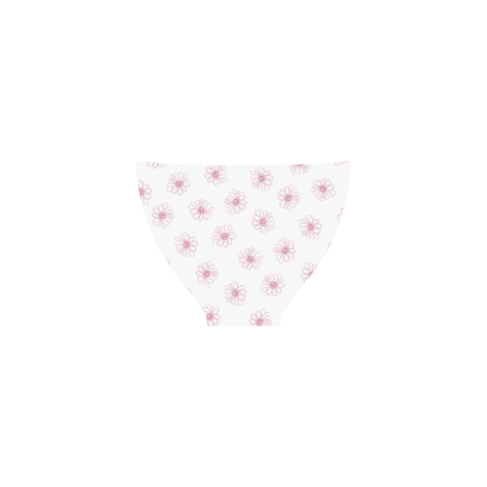 Pink floral pattern Custom Bikini Swimsuit