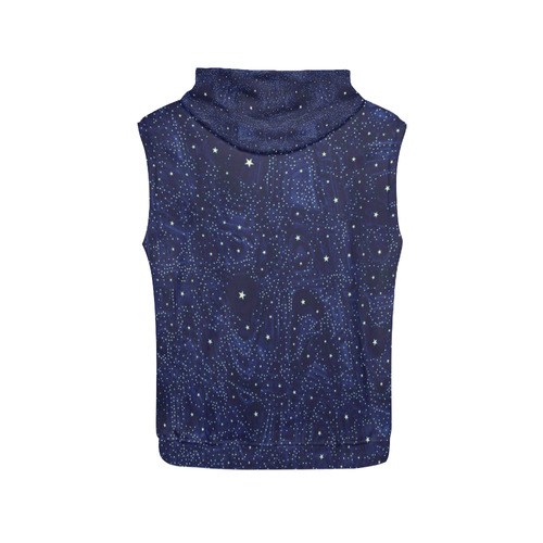 Awesome allover Stars 01B by FeelGood All Over Print Sleeveless Hoodie for Men (Model H15)