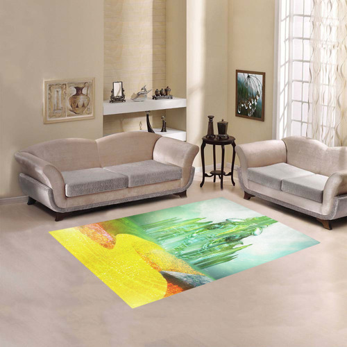 EMERALD CITY WITH YELLOW BRICK ROAD Area Rug 5'3''x4'