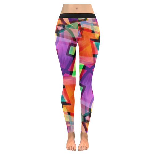 Daylight Over The City Women's Low Rise Leggings (Invisible Stitch) (Model L05)