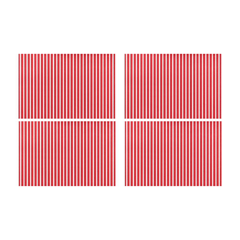 Red White Candy Striped Placemat 12’’ x 18’’ (Set of 4)