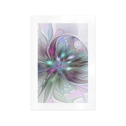 Colorful Fantasy Abstract Modern Fractal Flower Art Print 13‘’x19‘’