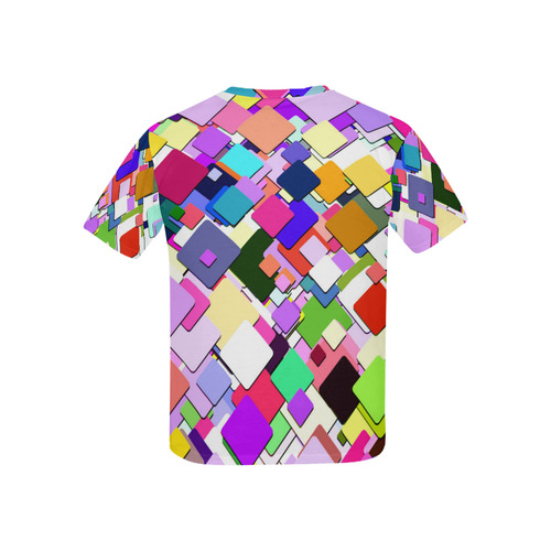 Colorful Squares Geometric Pattern Kids' All Over Print T-shirt (USA Size) (Model T40)