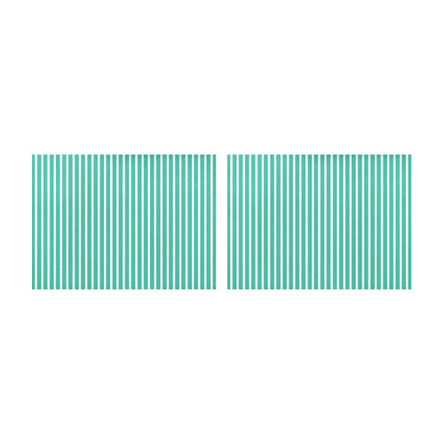 Aquamarine And White Candy Stripes Placemat 14’’ x 19’’ (Set of 2)