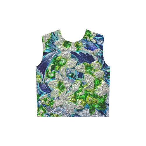 Floral glossy Chrome 2A by FeelGood All Over Print Sleeveless Hoodie for Women (Model H15)