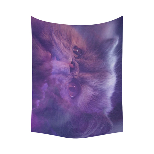 Purple Cat Cotton Linen Wall Tapestry 80"x 60"