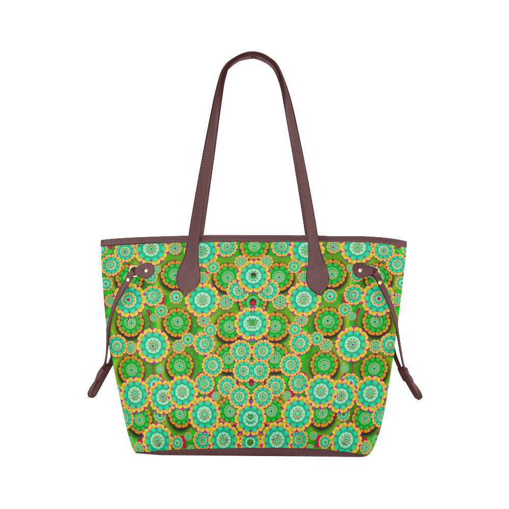 Flowers In mind In happy soft Summer Time Clover Canvas Tote Bag (Model 1661)