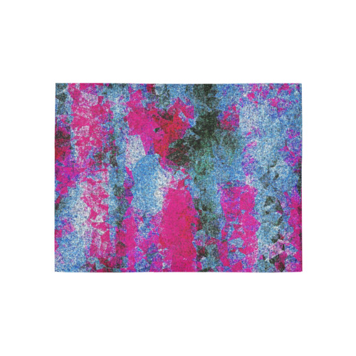 vintage psychedelic painting texture abstract in pink and blue with noise and grain Area Rug 5'3''x4'