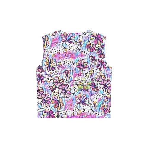 Jolly Floral C by FeelGood All Over Print Sleeveless Hoodie for Women (Model H15)