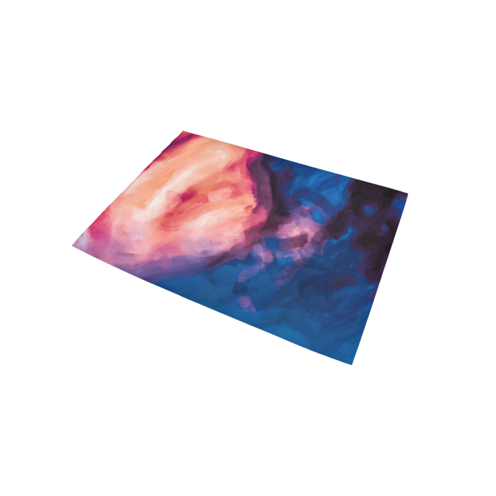psychedelic milky way splash painting texture abstract background in red purple blue Area Rug 5'x3'3''