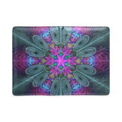 Mandala From Center Colorful Fractal Art With Pink Custom NoteBook A5