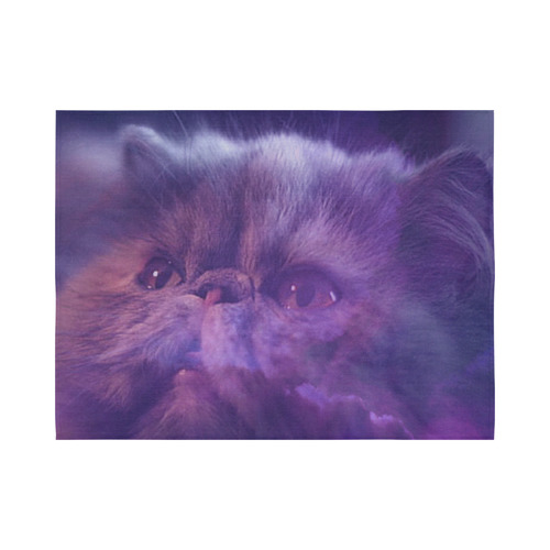Purple Cat Cotton Linen Wall Tapestry 80"x 60"