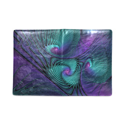 Purple meets Turquoise modern abstract Fractal Art Custom NoteBook B5