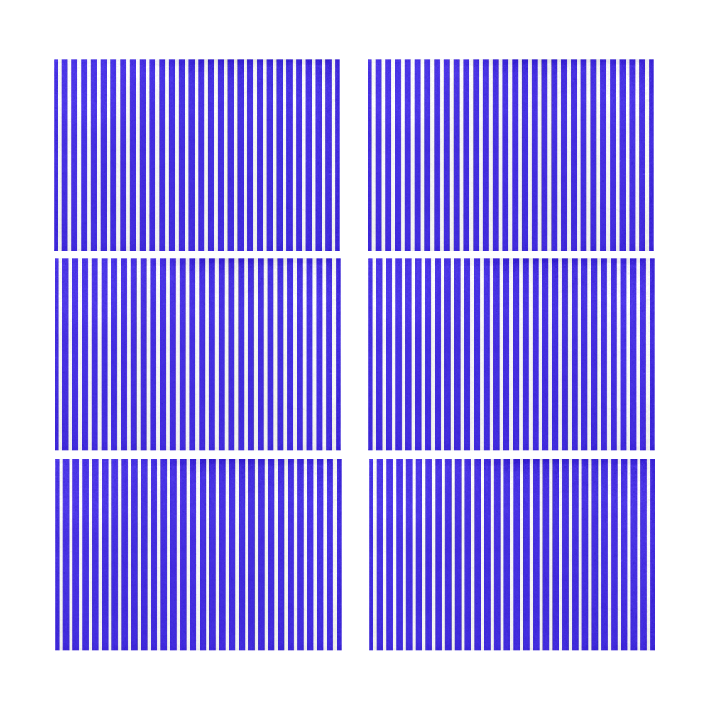 Blue White Candy Striped Placemat 12’’ x 18’’ (Set of 6)