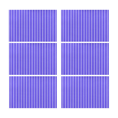 Blue White Candy Striped Placemat 12’’ x 18’’ (Set of 6)
