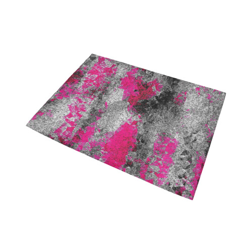 vintage psychedelic painting texture abstract in pink and black with noise and grain Area Rug7'x5'