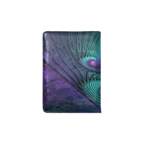 Purple meets Turquoise modern abstract Fractal Art Custom NoteBook A5